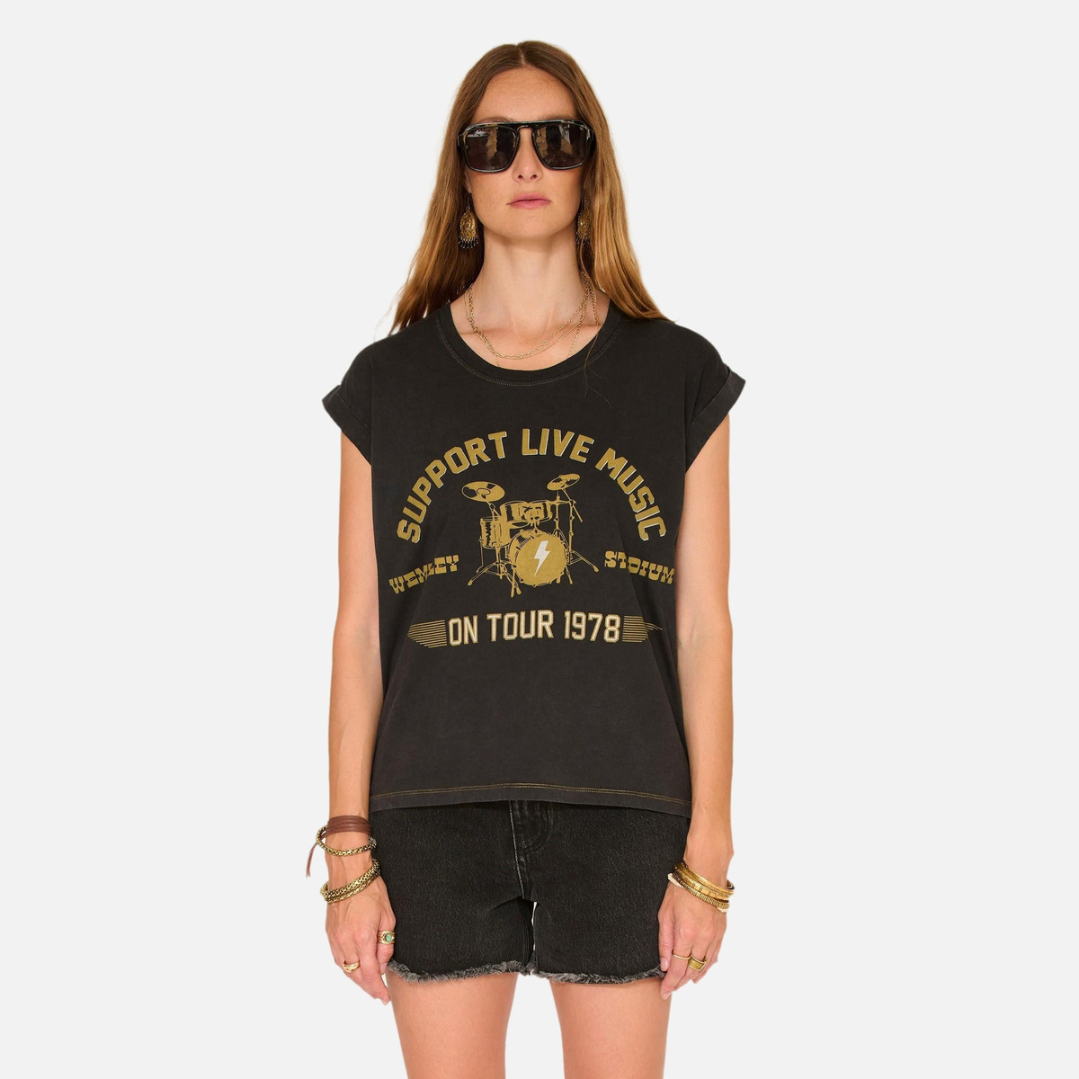 Tee shirt TAMUSE noir, MKT STUDIO
