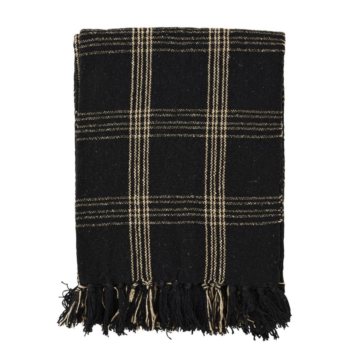 Plaid carreaux coton noir, MADAM STOLTZ