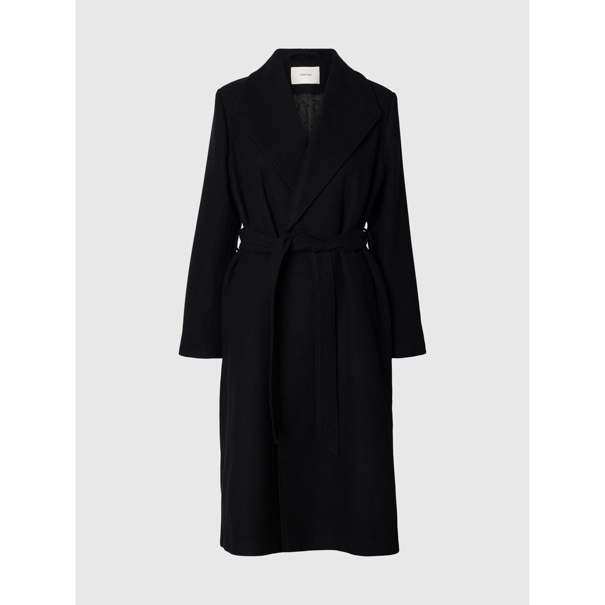 Long Manteau noir - black, SELECTED
