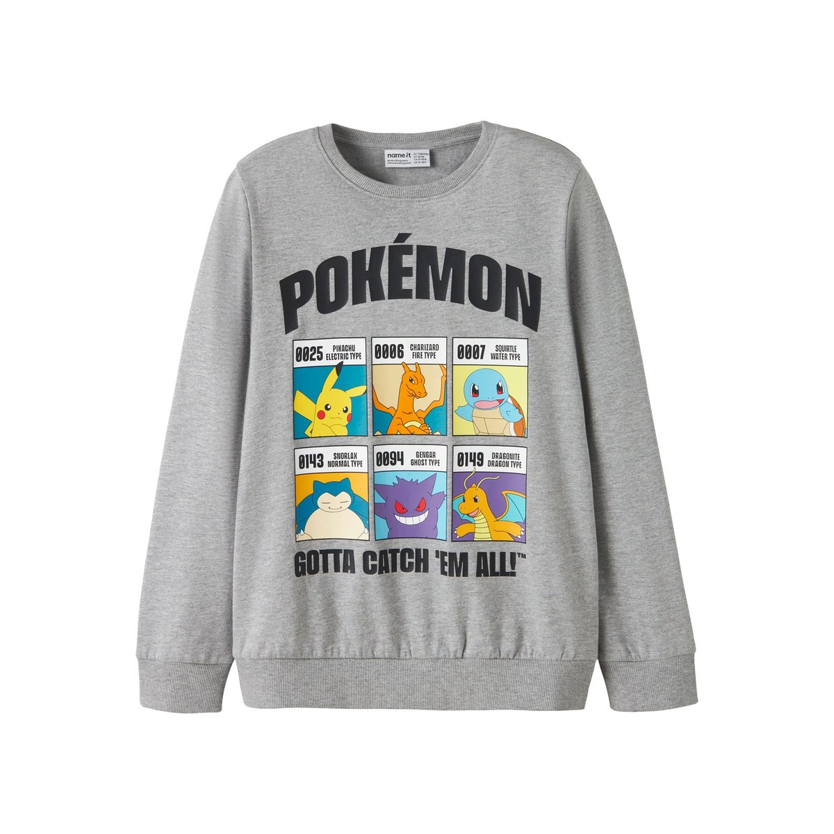 Sweat-Shirt gris - grey melange1, NAME IT