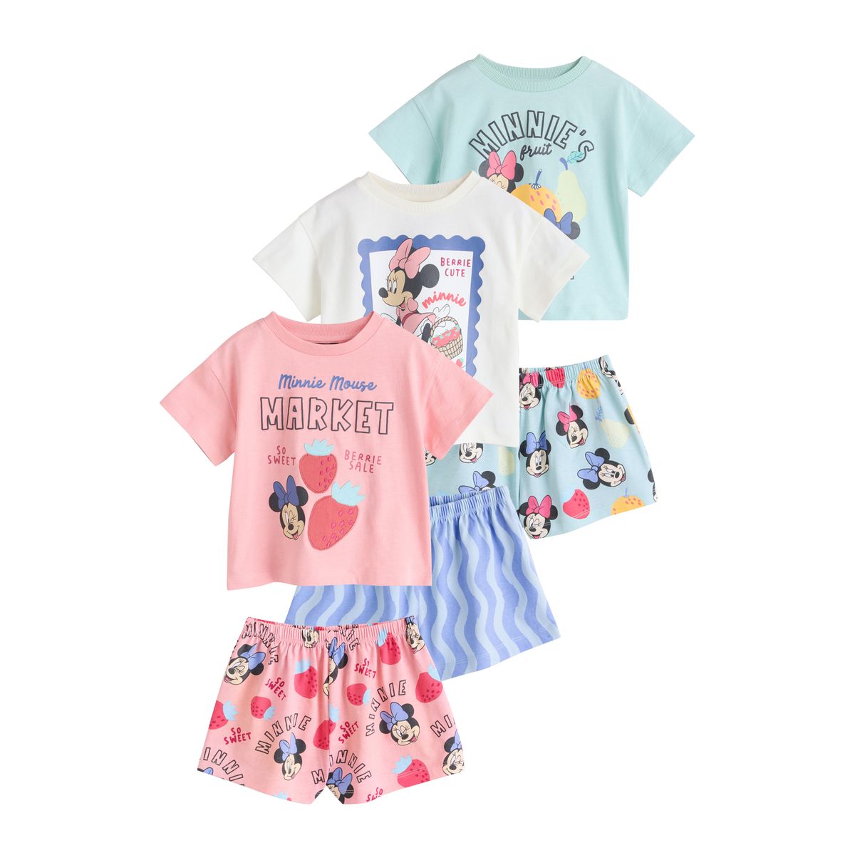Pyjama short minnie mouse, lot de 3 multi-couleurs, NEXT