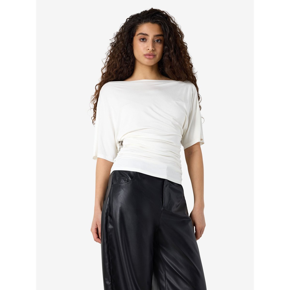 Haut Asymétrique blanc - bright white1, NOISY MAY