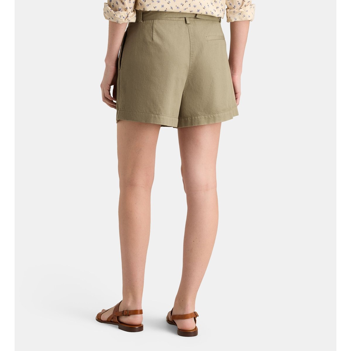 Short escale lodge coton kaki, GALERIES LAFAYETTE