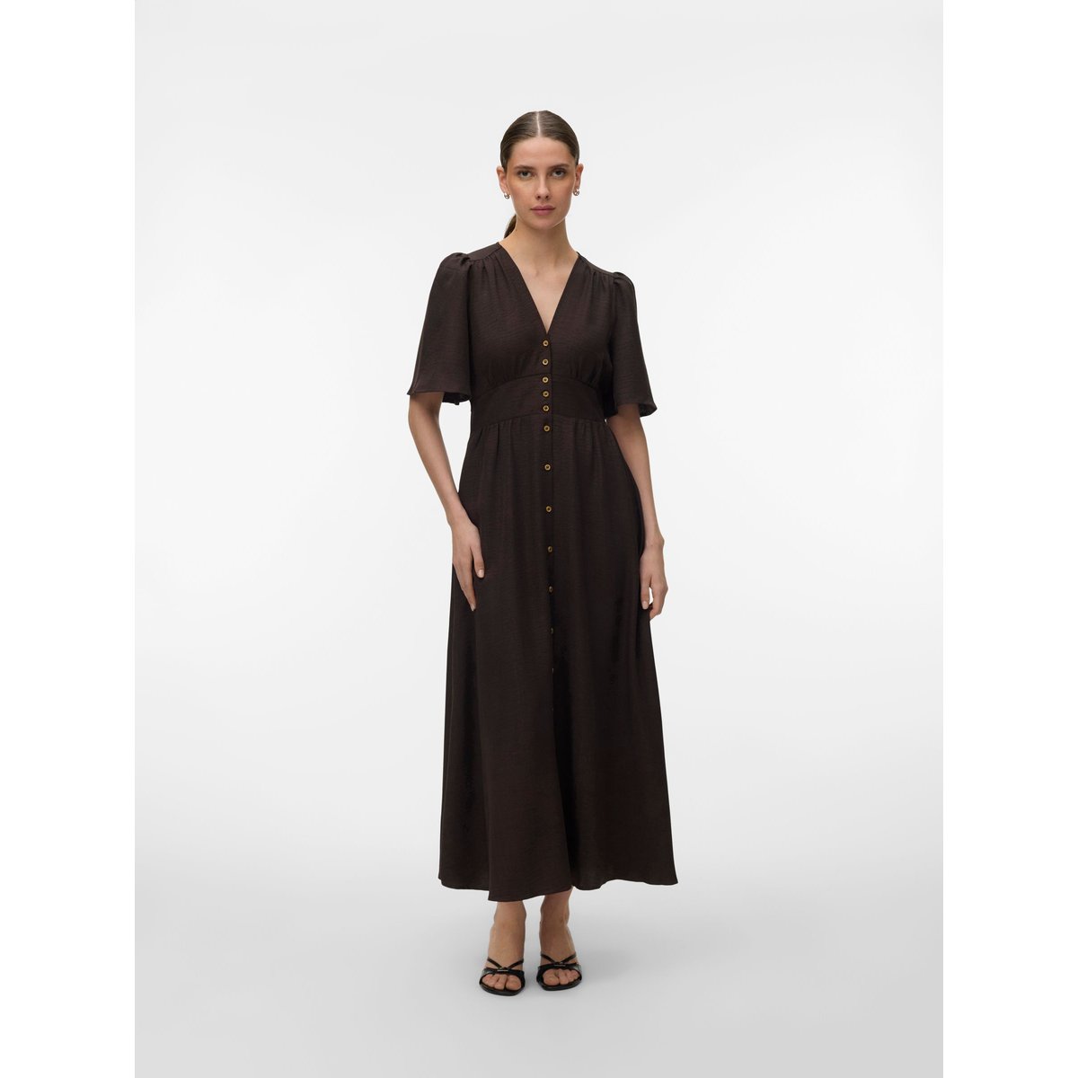 Robe marron - chocolate torte 1, VERO MODA