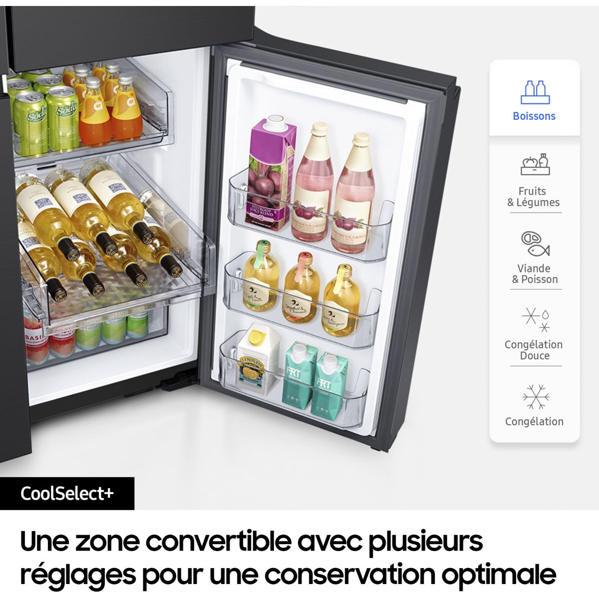 Réfrigérateur multi portes RF65DG960ESG anthracite, SAMSUNG