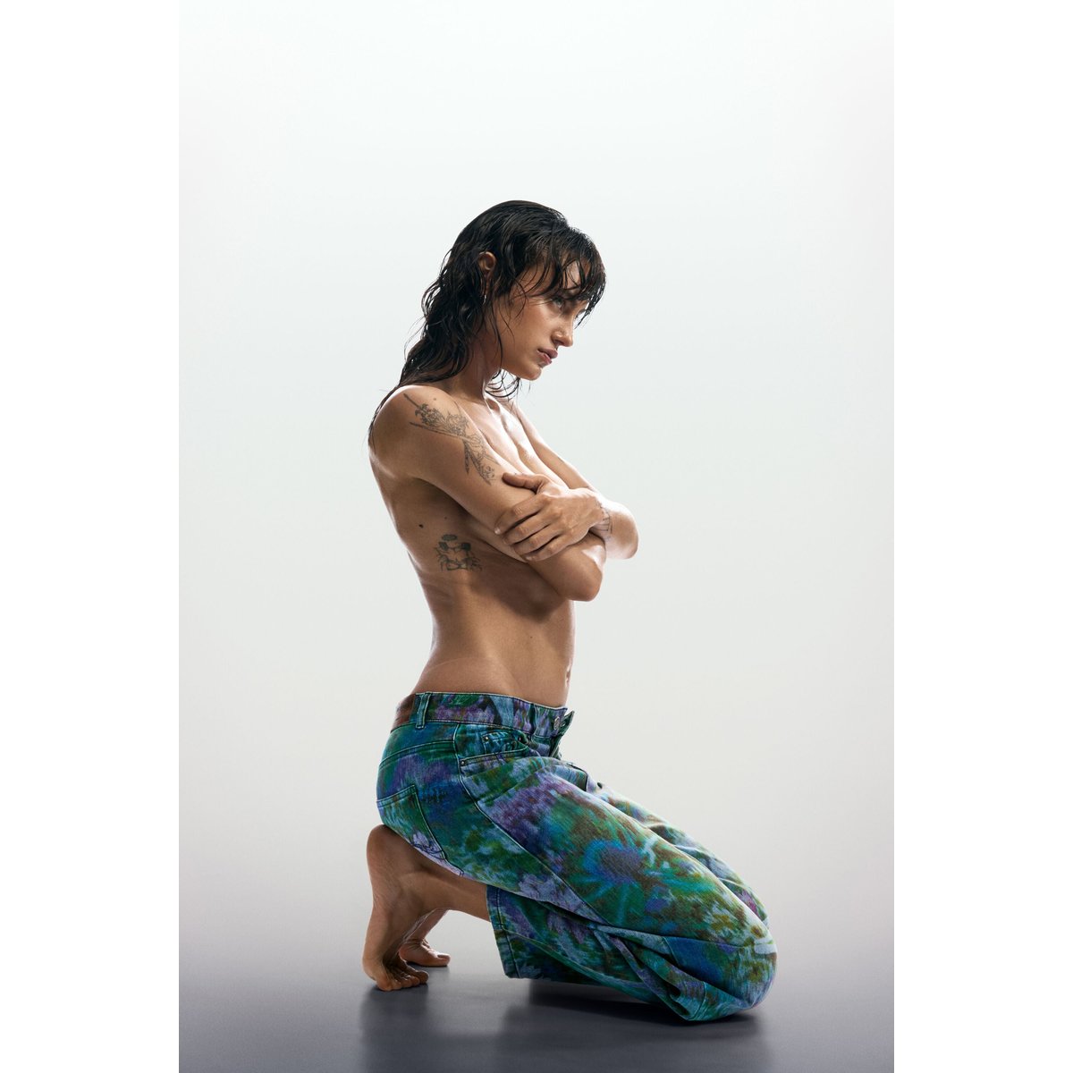 Pantalon en jean jardin ballon bleu clair, DESIGUAL