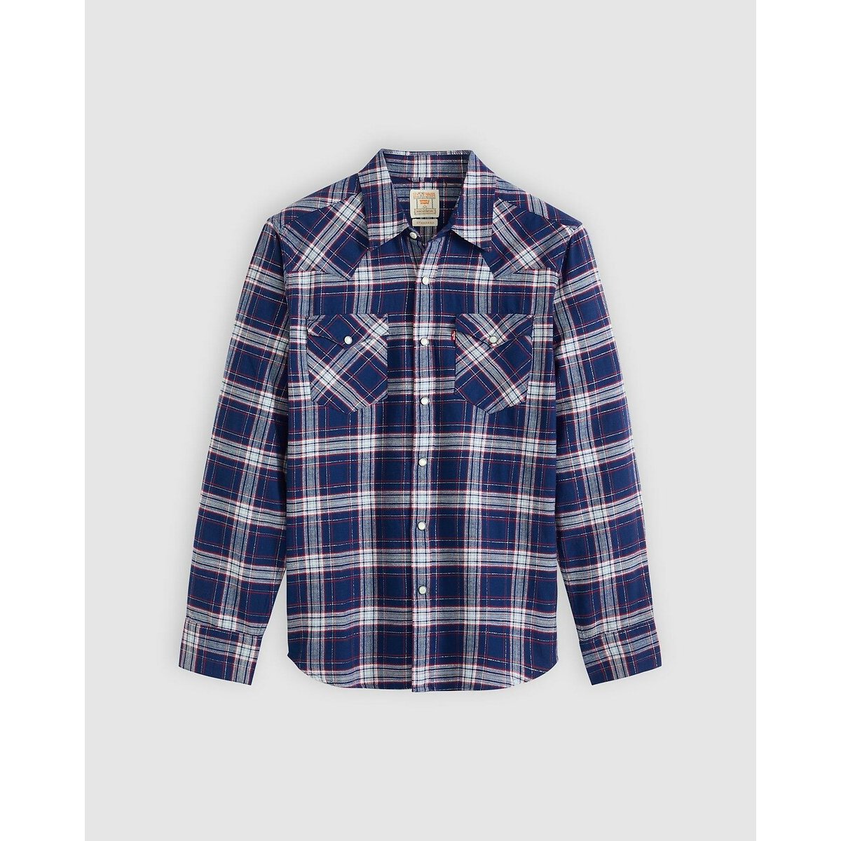 Barstow flanellen overhemd geruit blauw, LEVI'S