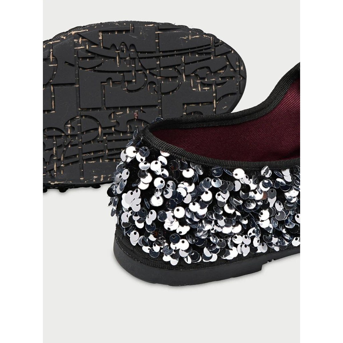 Little Prince Gray velour Mary-Jane ballet pumps silver-coloured, FLABELUS