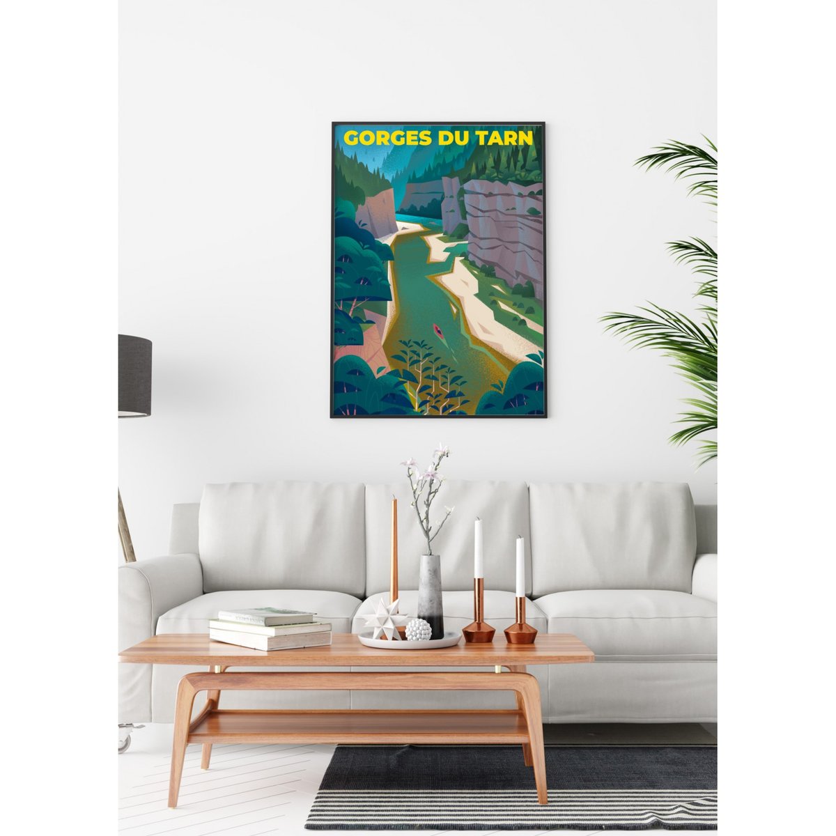 Affiche Gorges du Tarn blanc, L'AFFICHERIE