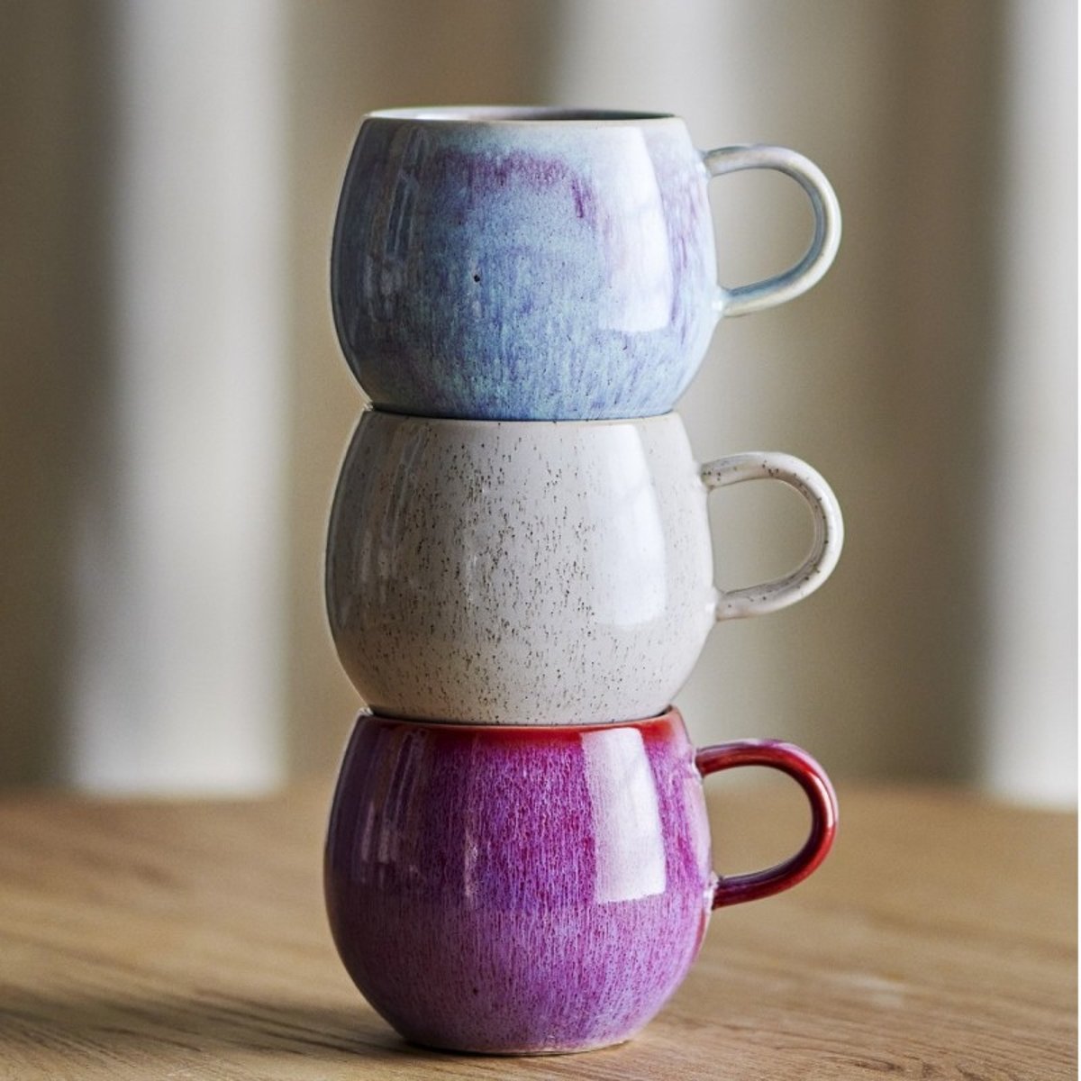 Set de 3 mugs grès ADDISON multicolore, BLOOMINGVILLE