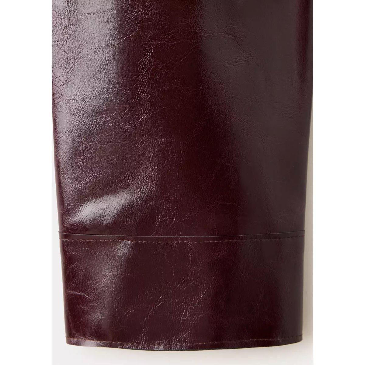 Veste cuir synthétique poches bordeaux, MANGO TEEN