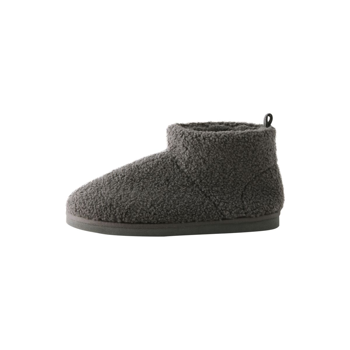 Chaussons bottines en peau lainée gris, NEXT