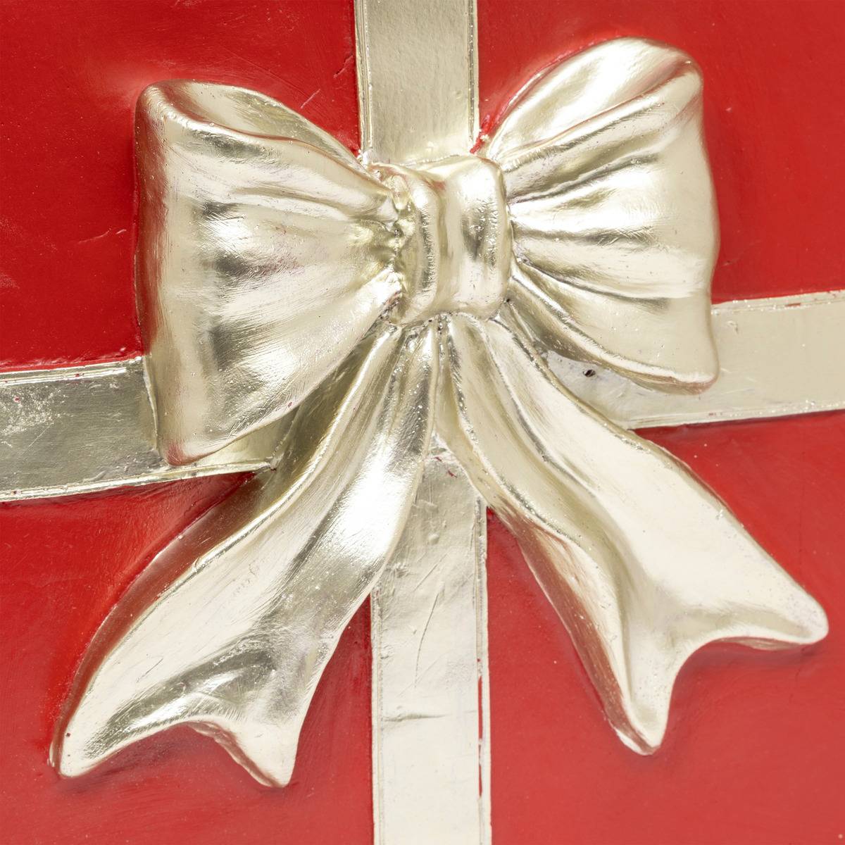 Pied de sapin cadeau magnésie 30 x 27 x 35 cm rouge RUBEN rouge, FEERIC LIGHTS & CHRISTMAS
