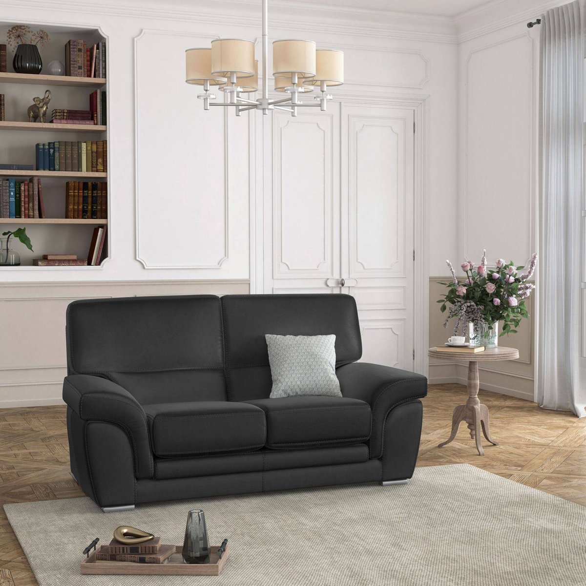 Canapé cuir - VITTORIA anthracite, CAMIF