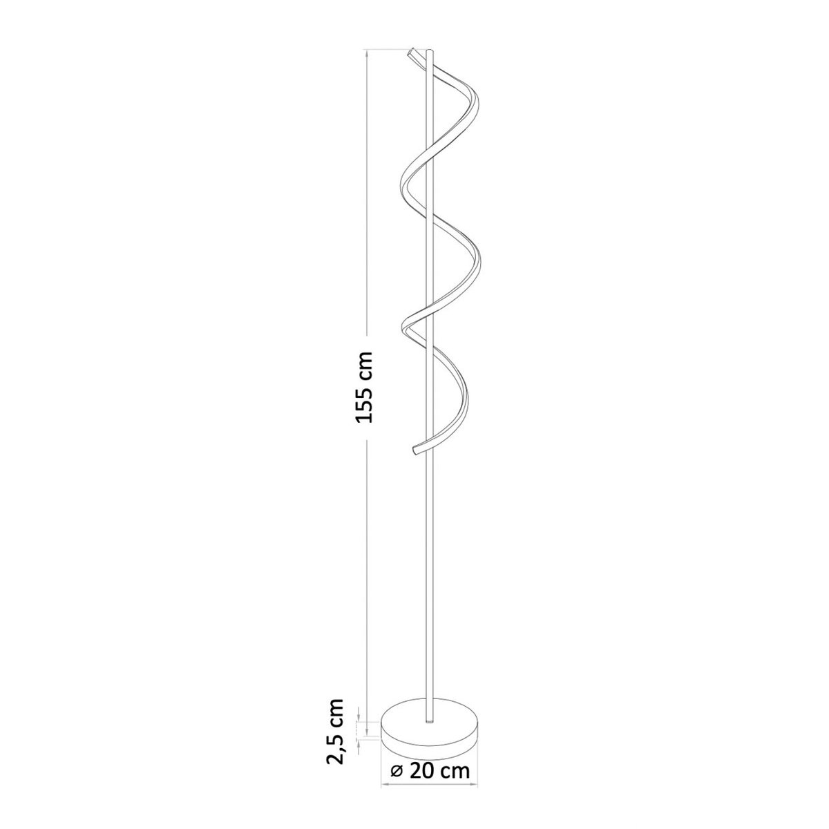 Lampadaire au design saisissant - SIMARIA doré rose, KOSILUM