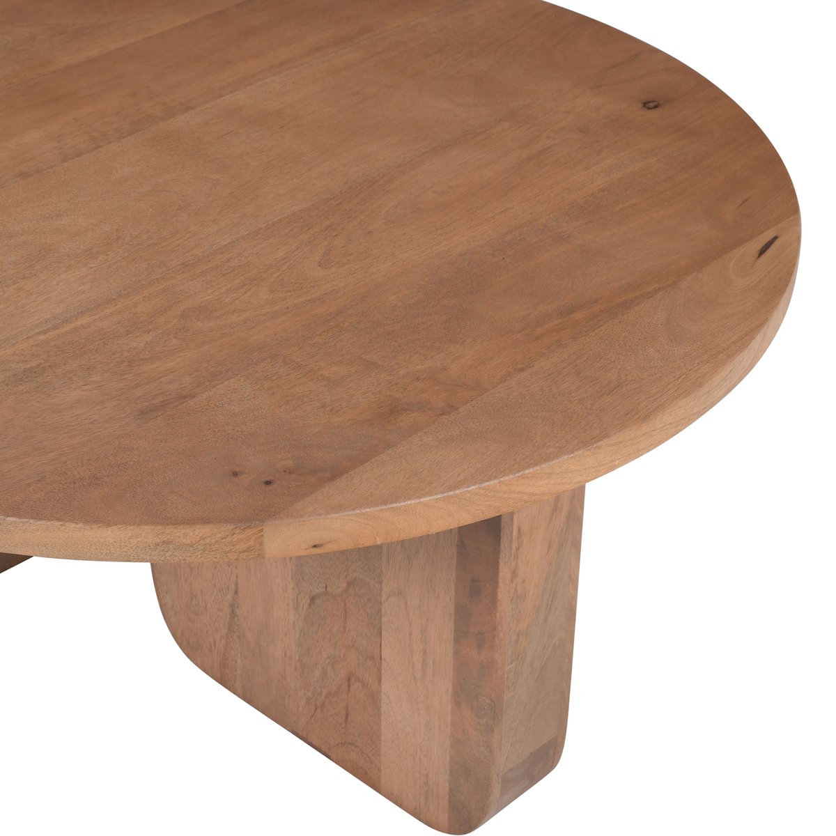 Table basse, bois de manguier, ronde, AGRA bois naturel, NORDLYS