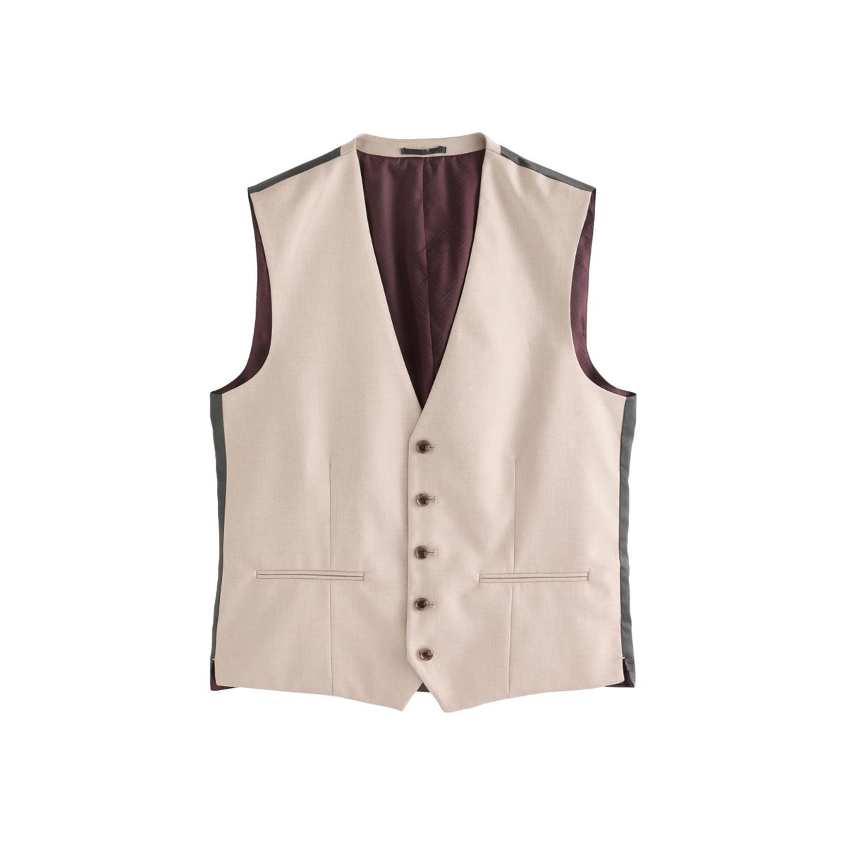 Gilet de costume en flanelle naturel, NEXT