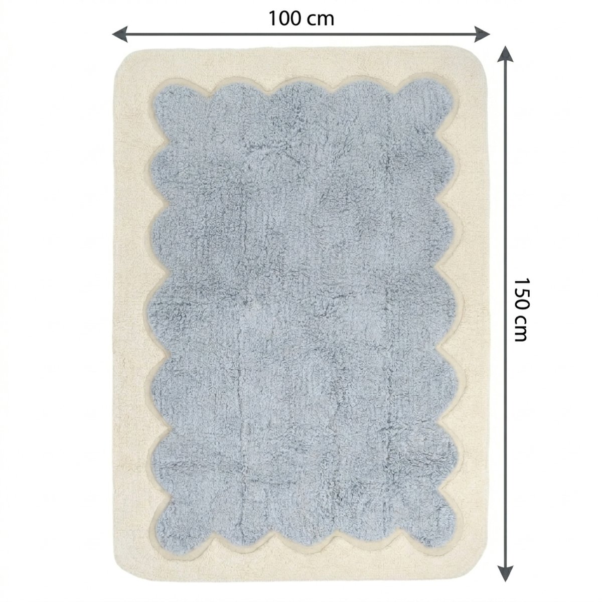 Tapis Alfonsina Bleu couleur unique, NATTIOT