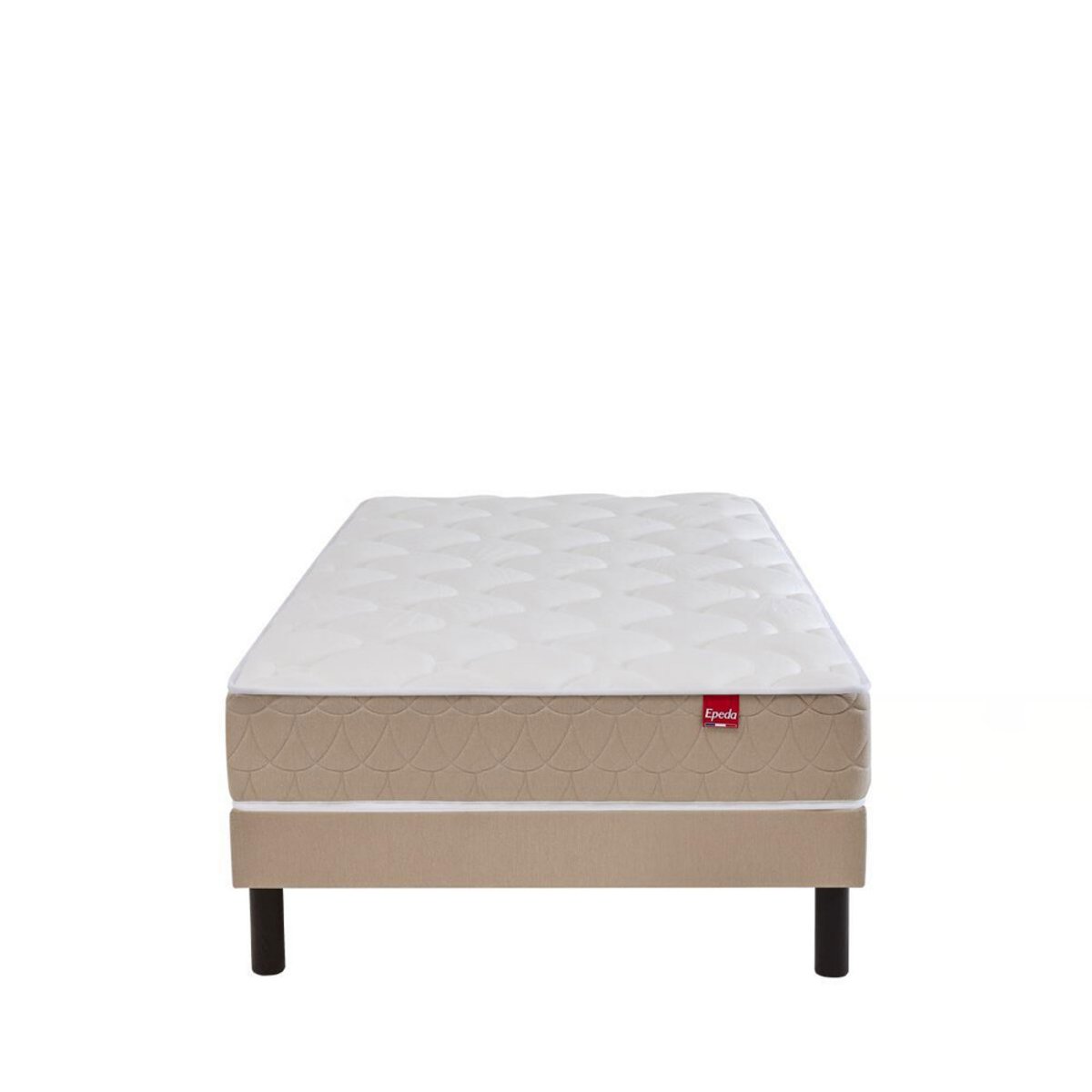 Matelas à ressorts et mémoire de forme, accueil enveloppant- EGERIE 3 blanc, EPEDA