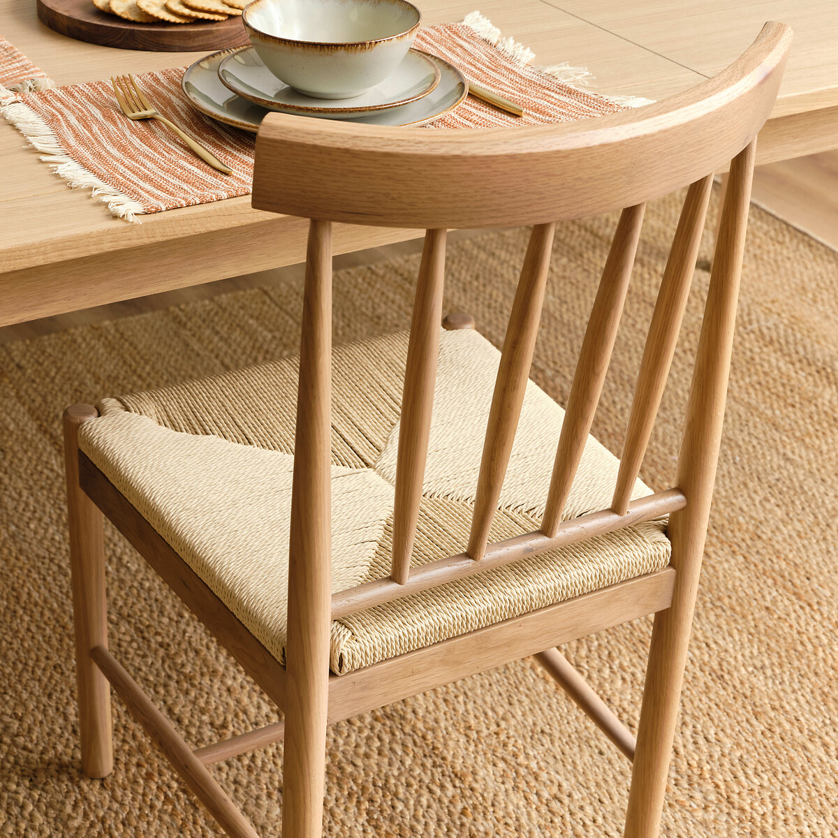Ende Shaker-Style Oak Wood Spindle Back Dining Chairs (Set of 2) natural, ÉDITÉ