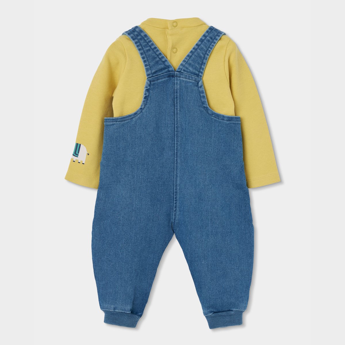 Ensemble bébé garçon brodé d'animaux bleu, BOBOLI