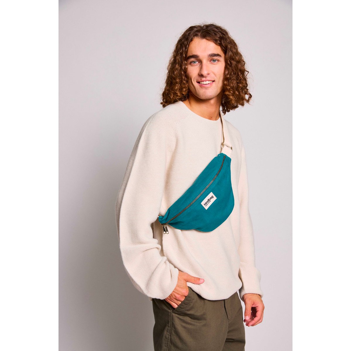 Sac banane OLIVIA bleu paon, HINDBAG