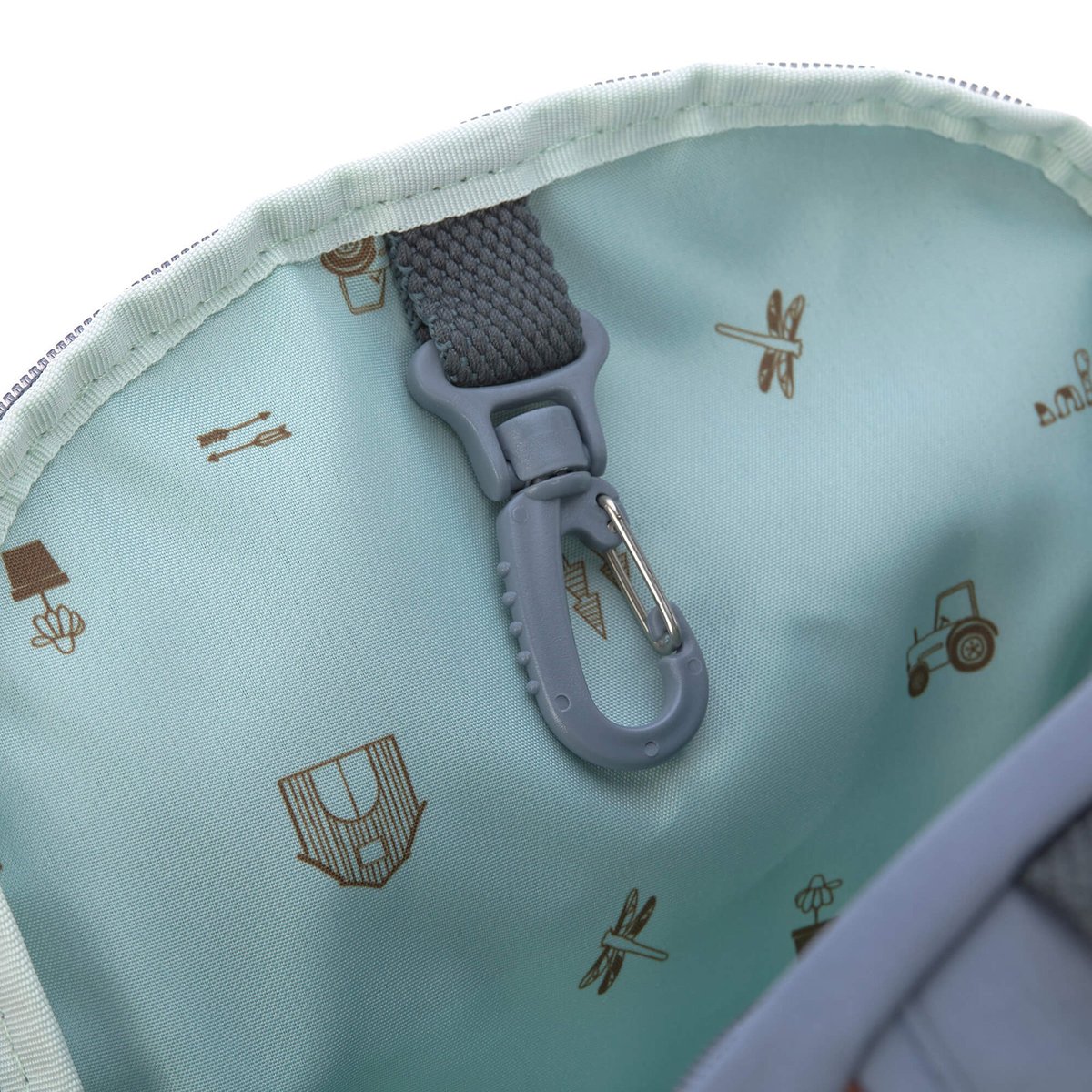 Sac à dos bébé bleu, marron, LASSIG
