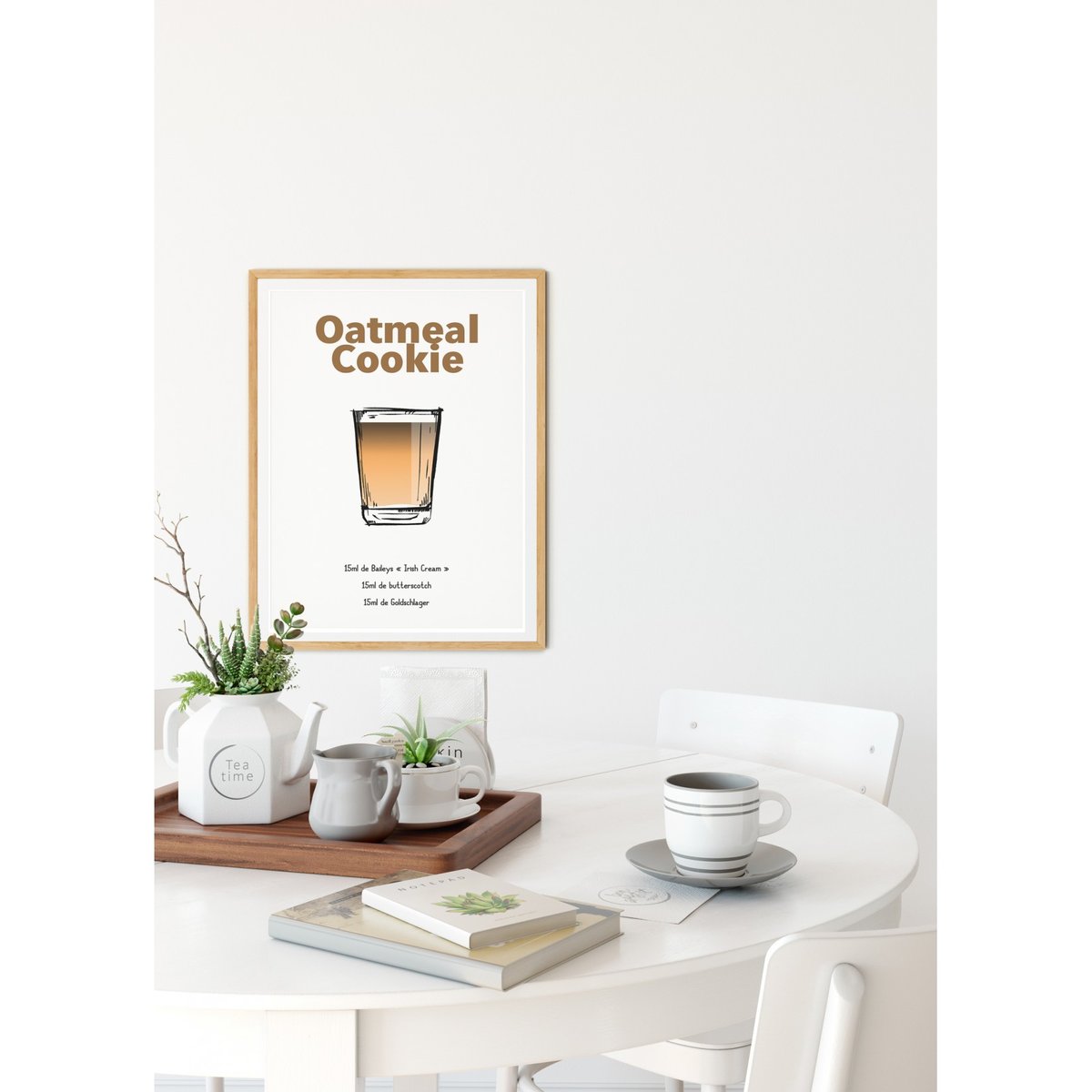Affiche Shooter Oatmeal Cookie blanc, L'AFFICHERIE