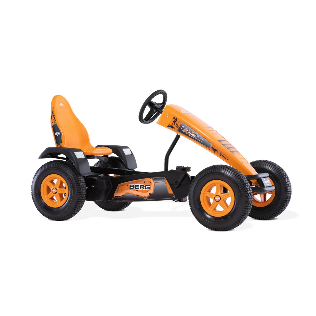 Kart à Pédales pour Enfants, 5+ Ans, XXL X-Cross BFR orange, BERG TOYS
