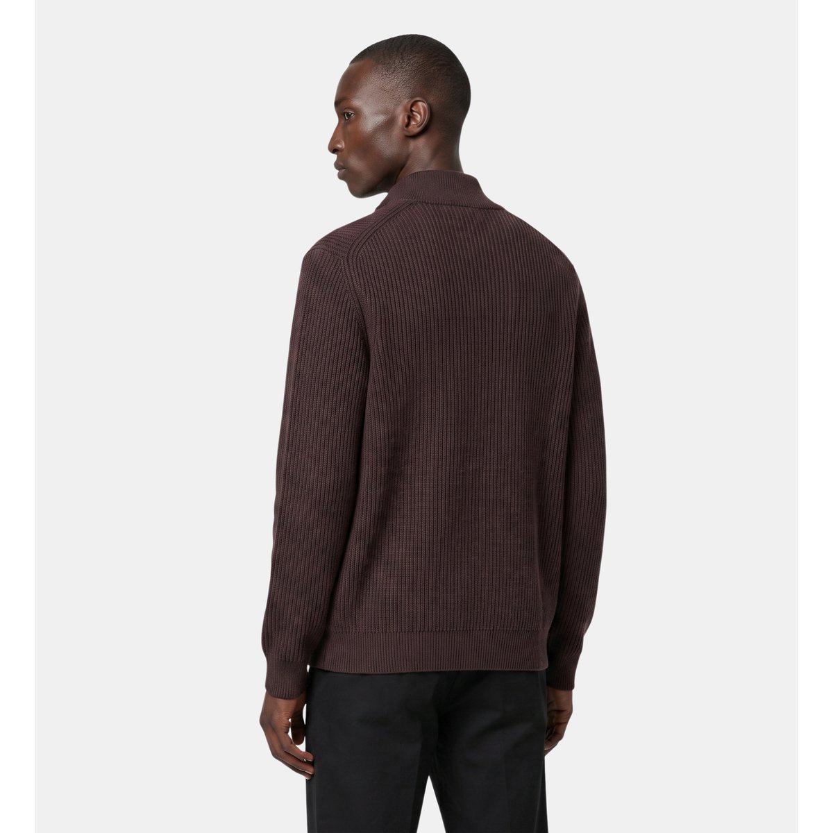 Pull rosscam en coton marron cafe, GALERIES LAFAYETTE