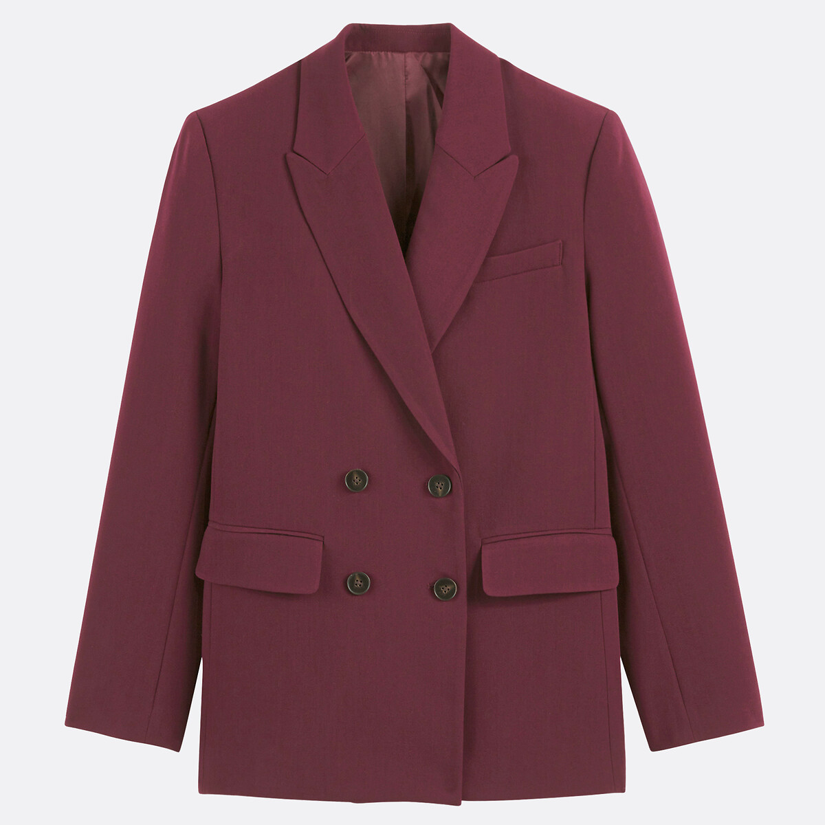 Blazer taglio ampio viola prugna, LA REDOUTE COLLECTIONS