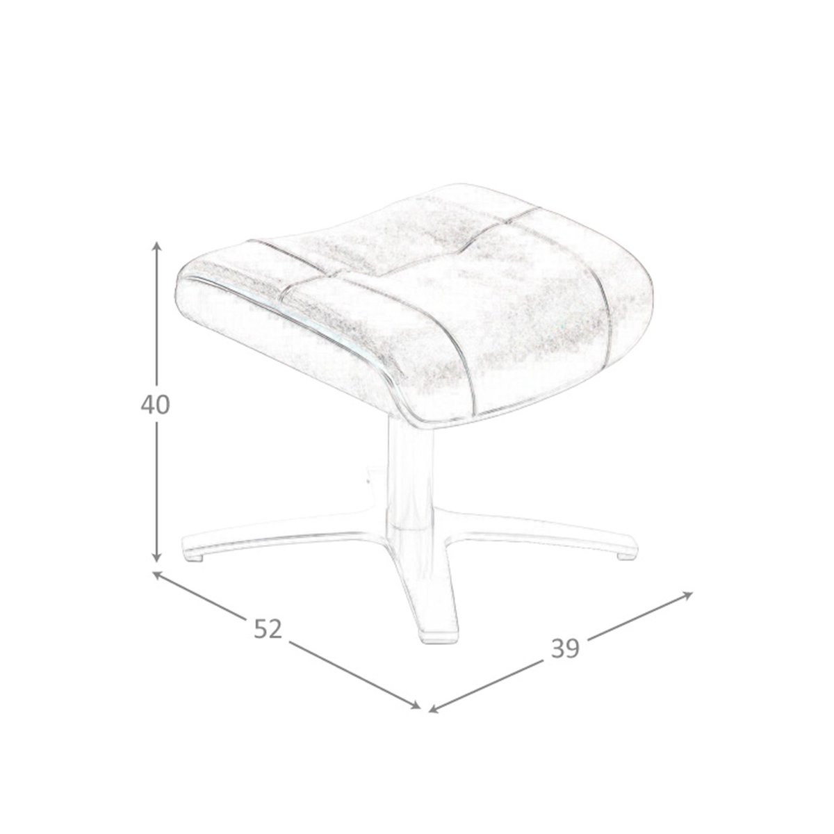 Repose pieds en cuir marron | noyer | gris foncé, ANGEL CERDA