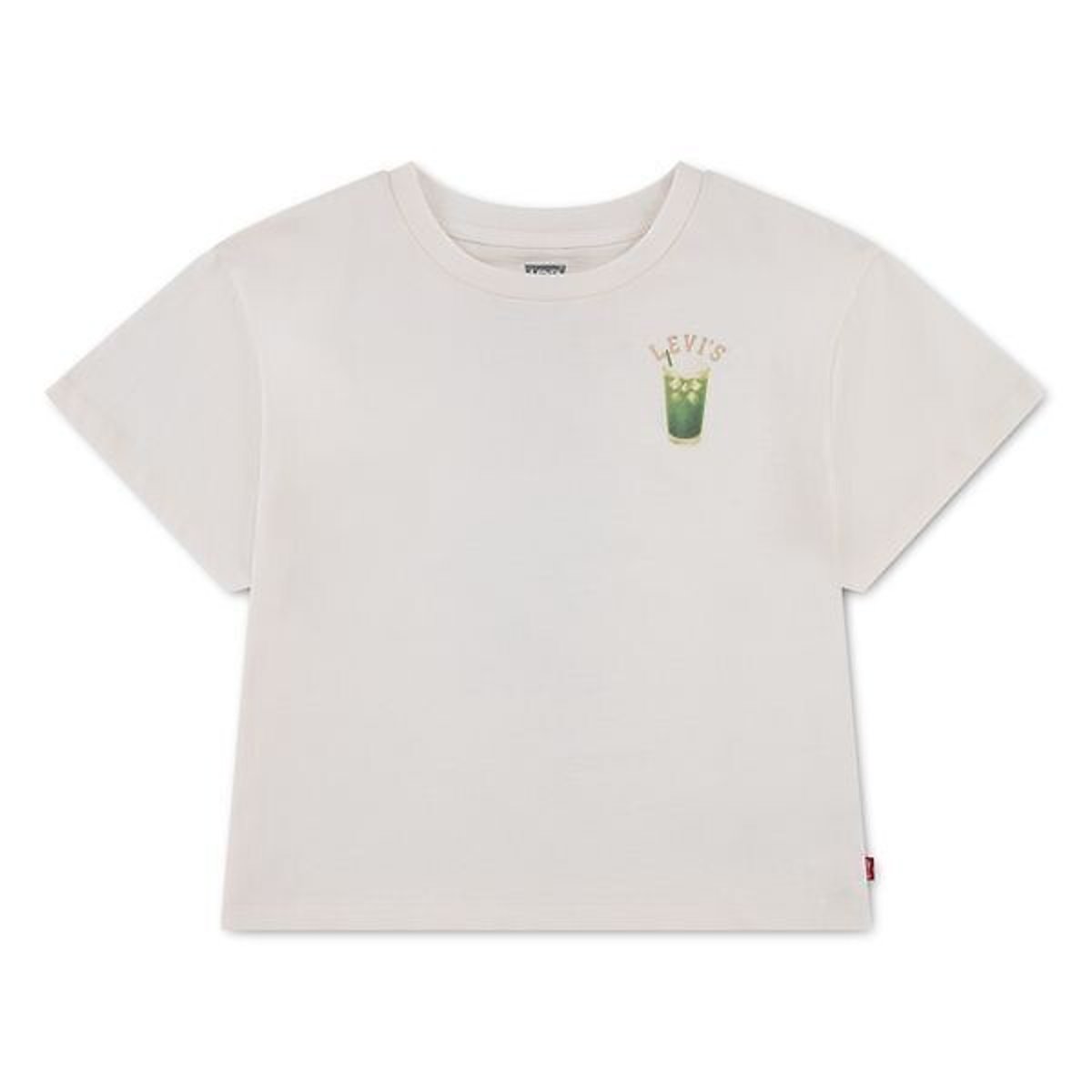 T-shirt manches courtes, coupe oversize, imprimé thé glacé devant et au dos ecru, LEVI'S KIDS