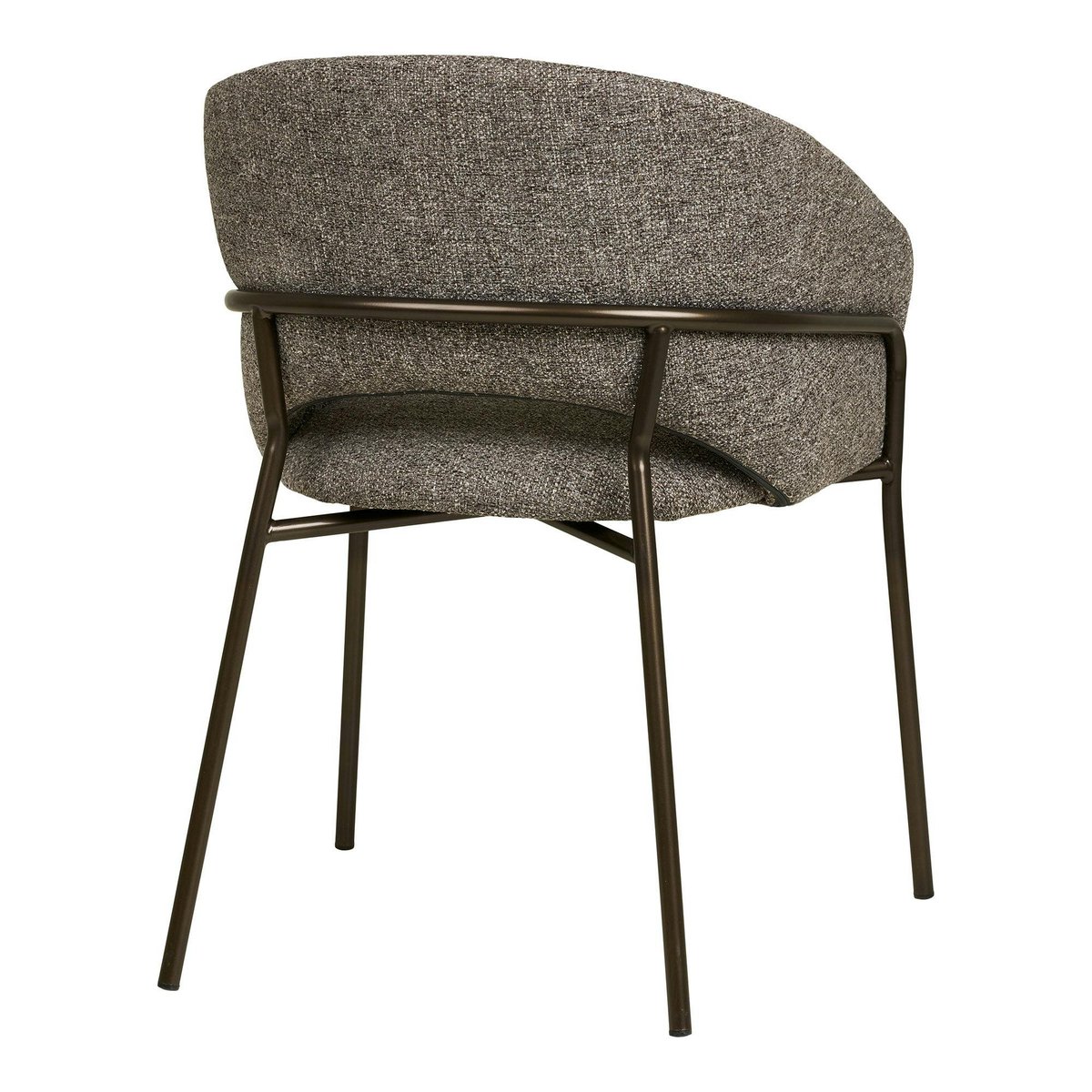 Fauteuil de table en tissu, pieds chromés (lot de 2) BERLIN gris foncé, PIER IMPORT