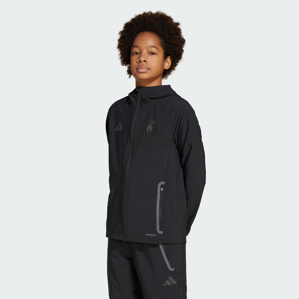 Veste de voyage Real Madrid Tiro 25 Competition Vis Tech Enfants black, adidas Performance