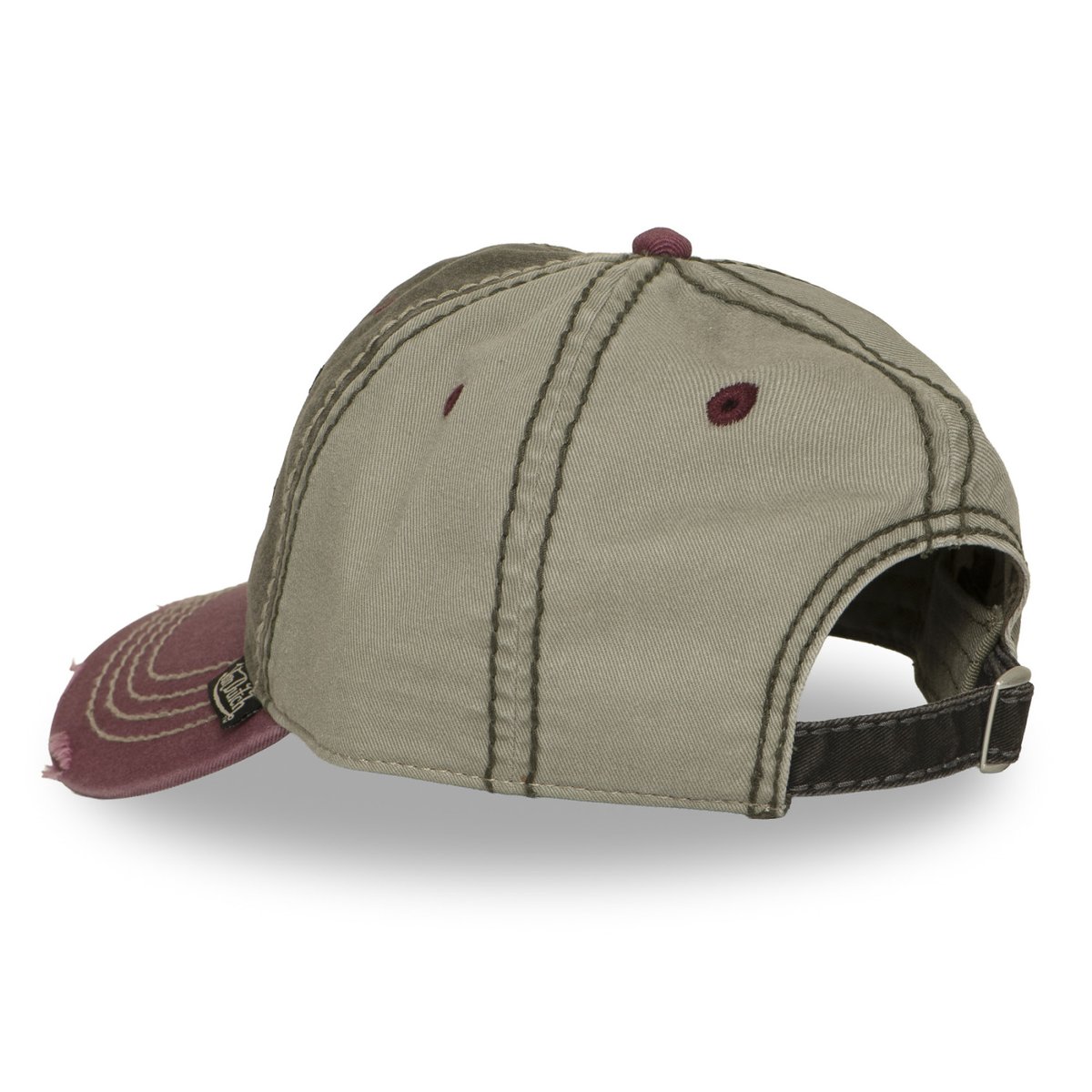 Casquette baseball RETRO gris foncé/gris clair/bordeaux/noir, VON DUTCH