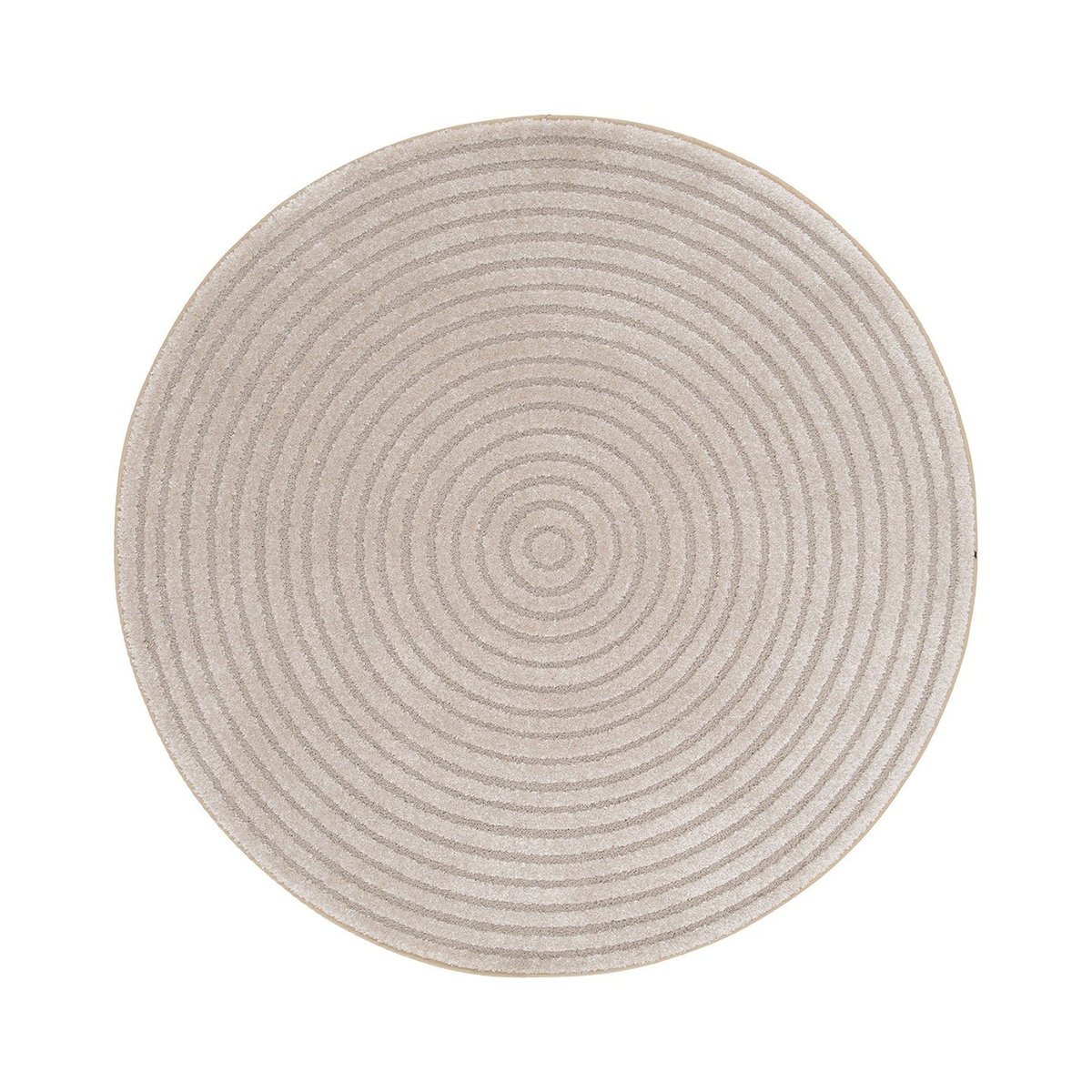 Tapis rond design avec effet sculpté CLEO beige sable, AFK LIVING