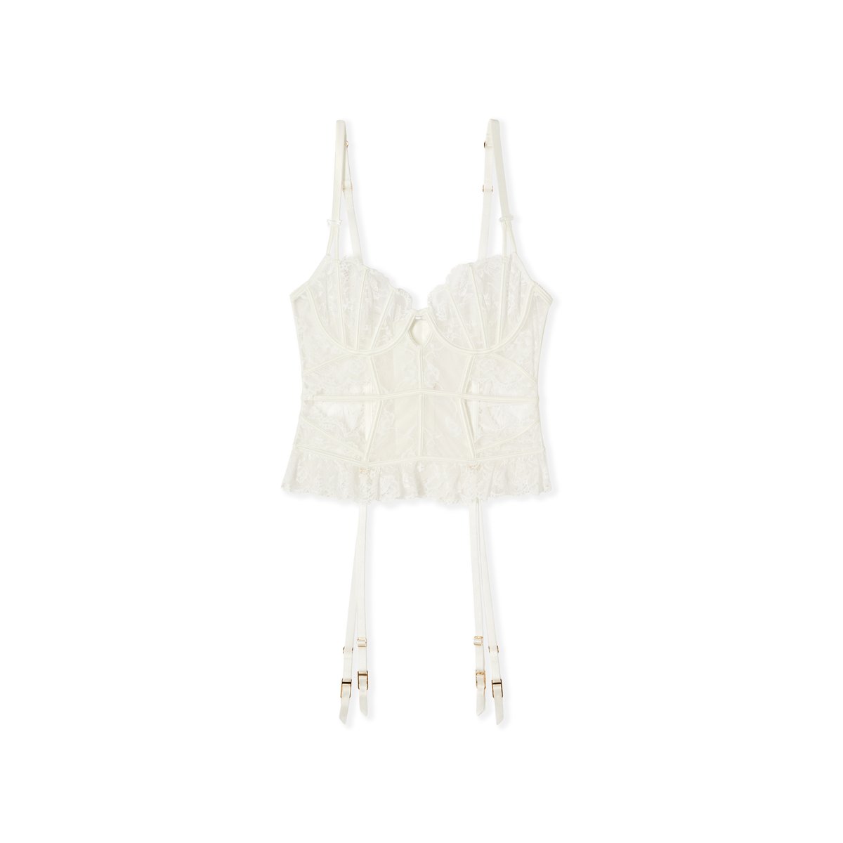 Guêpière en dentelle BELOVED blanc, ETAM