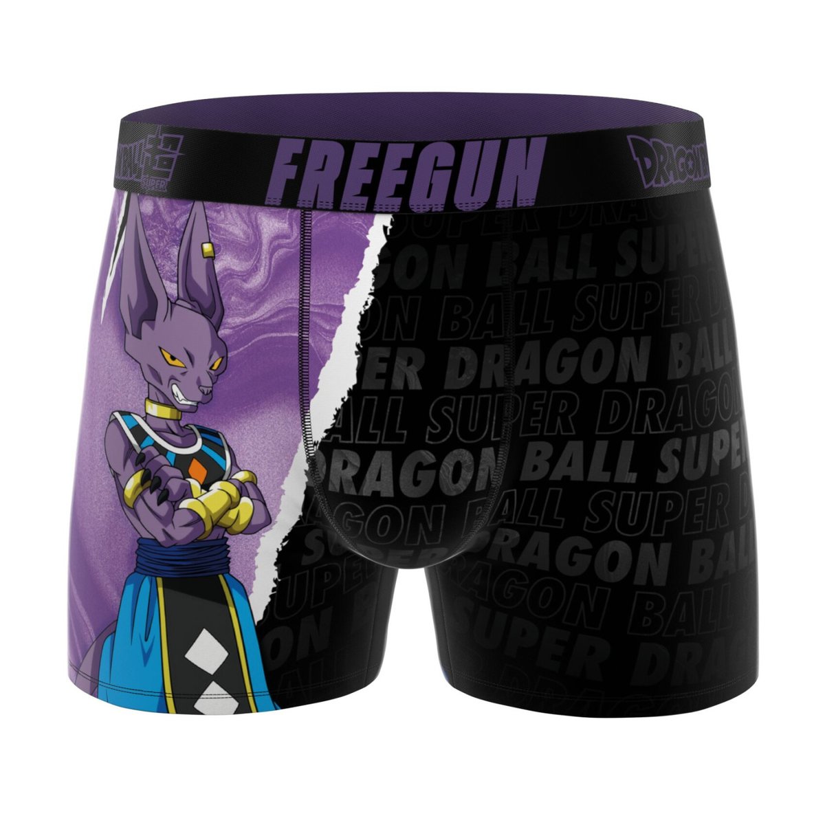 Lot De 4 Boxers Dragon Ball Super noir/violet/orange/bleu/or, FREEGUN
