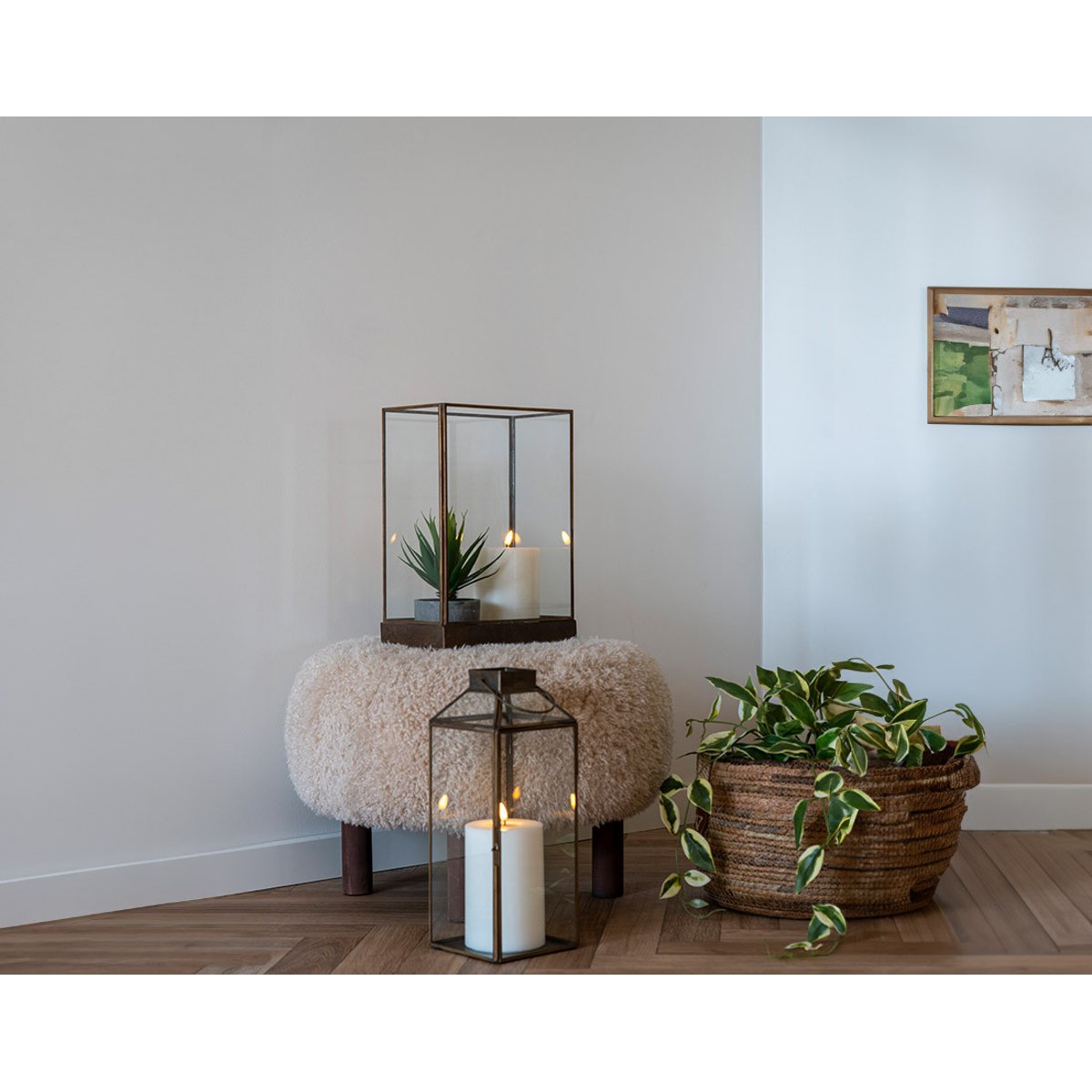 Pouf - MANI beige, LISA DESIGN