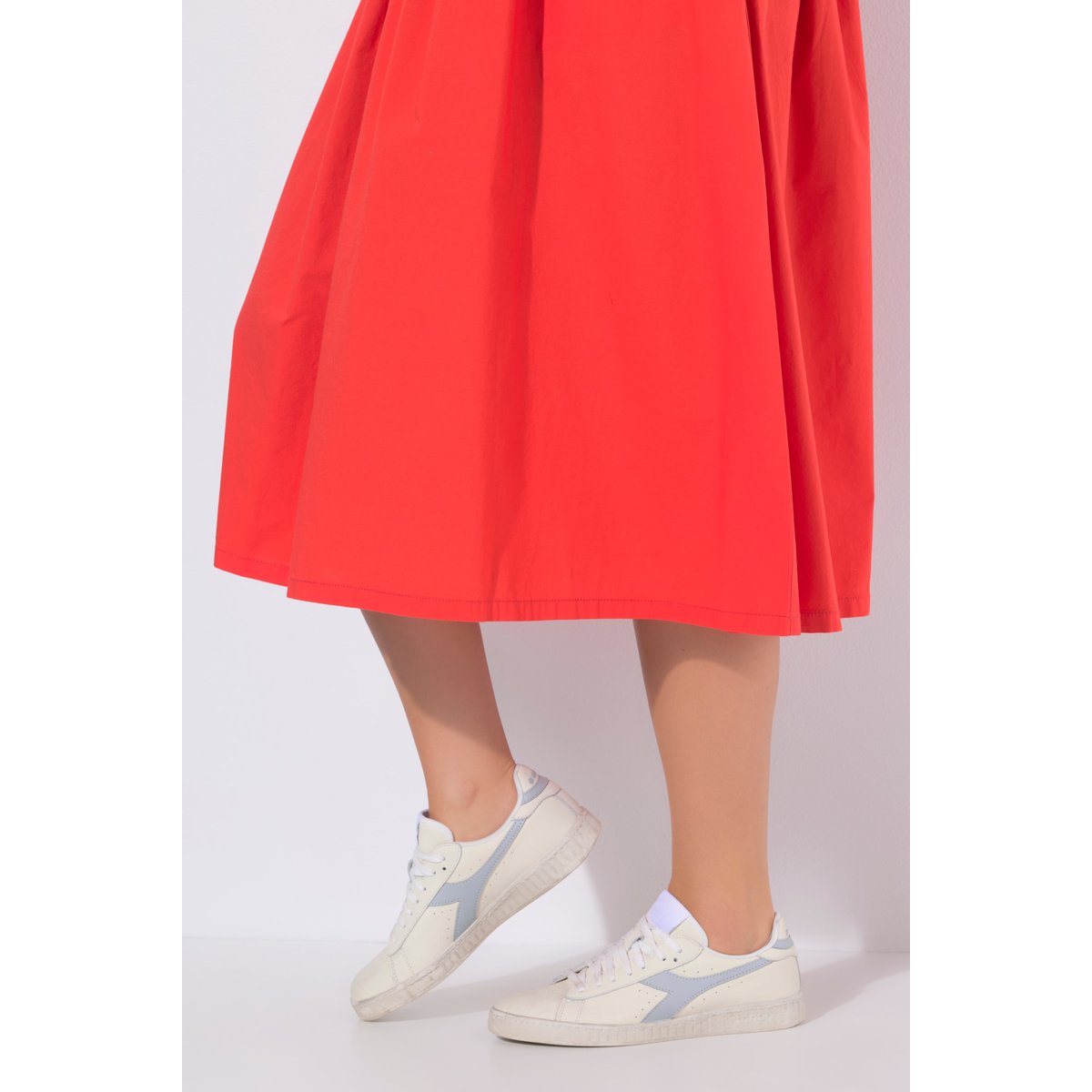 Jupe midi corail, ULLA POPKEN