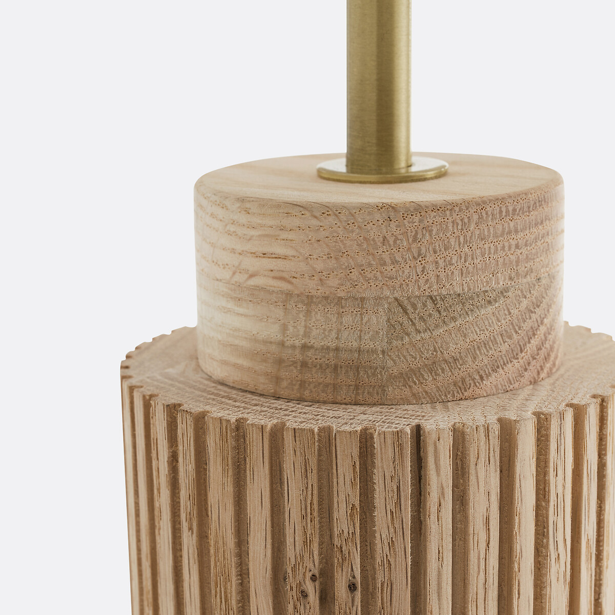 Lampe à poser en chêne, métal fer et lin, Idna naturel lin, LA REDOUTE INTERIEURS
