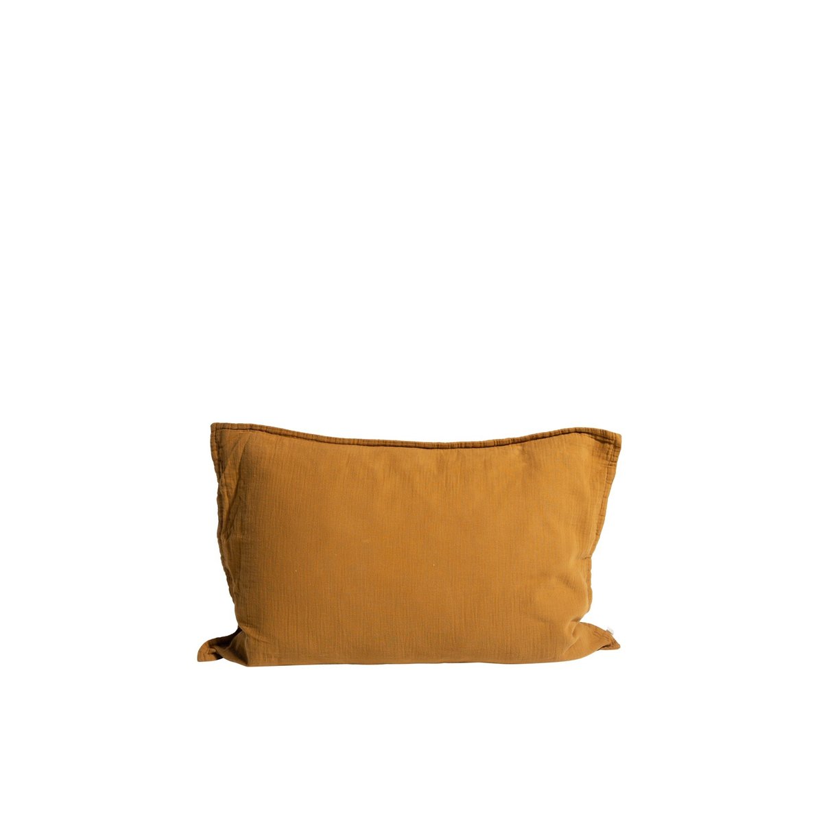 Taie d'oreiller en gaze de coton uni, Les Essentiels jaune ambre, GABRIELLE PARIS