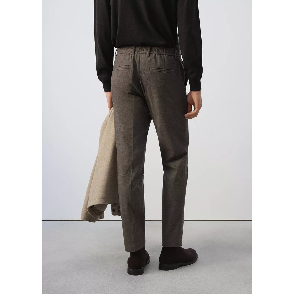 Pantalon slim-fit carreaux tabac, MANGO MAN