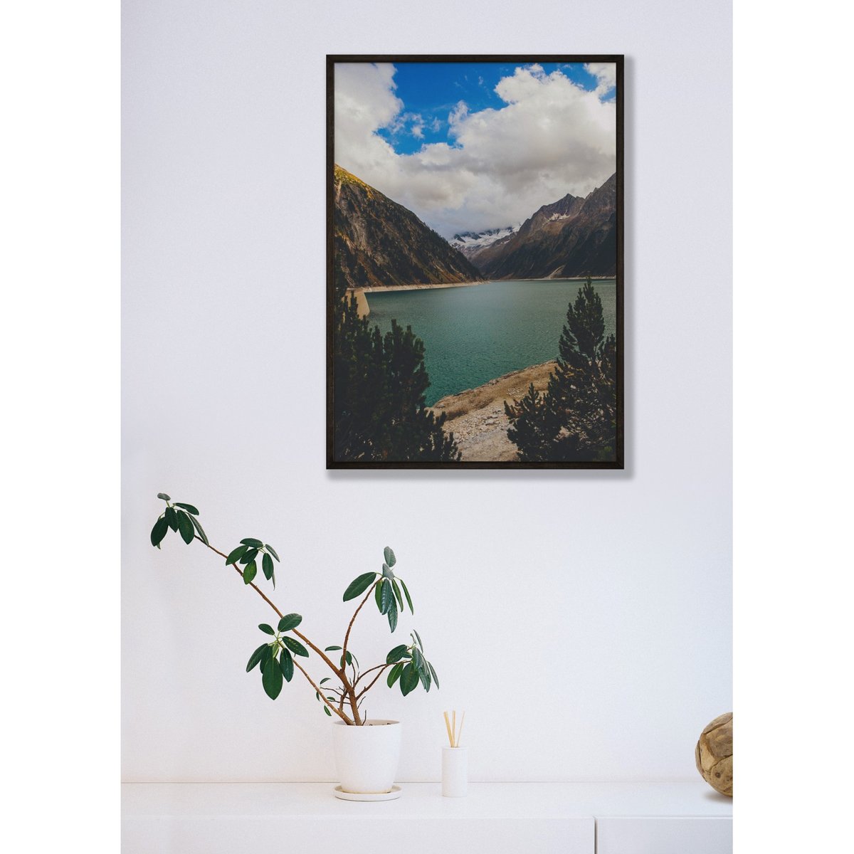 Poster Nature Lac 2 blanc, L'AFFICHERIE
