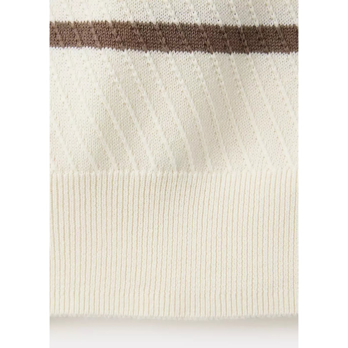 Chemise 100 % structure en maille blanc, MANGO MAN