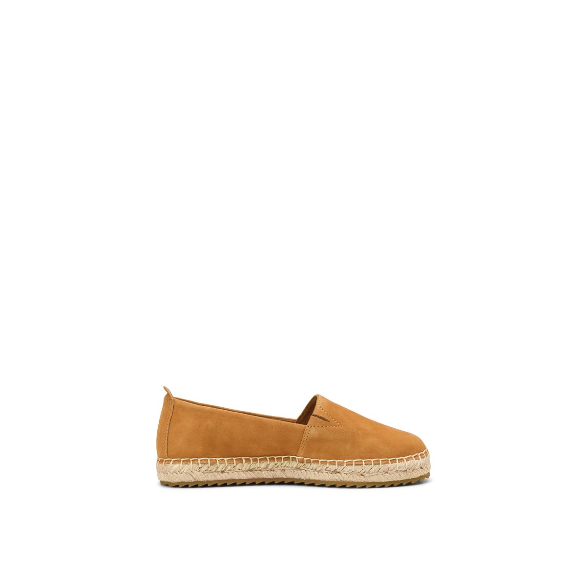 Espadrilles en cuir de chèvre suédé marron fonce, MARC O'POLO
