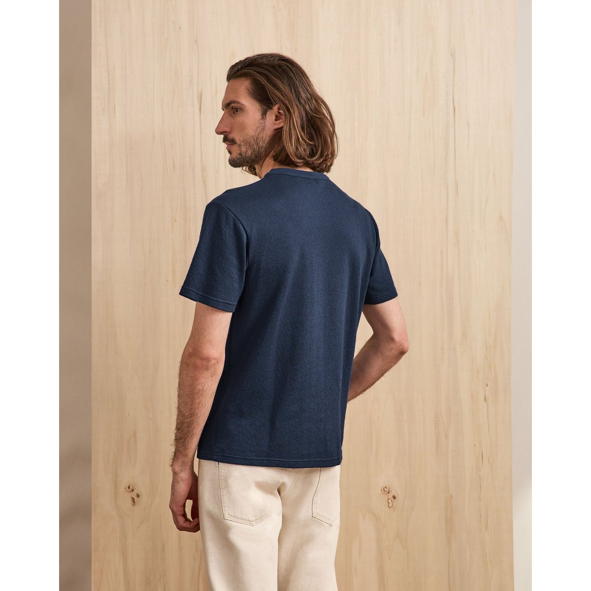 T-shirt coton LUGNY bleu marine, FAGUO