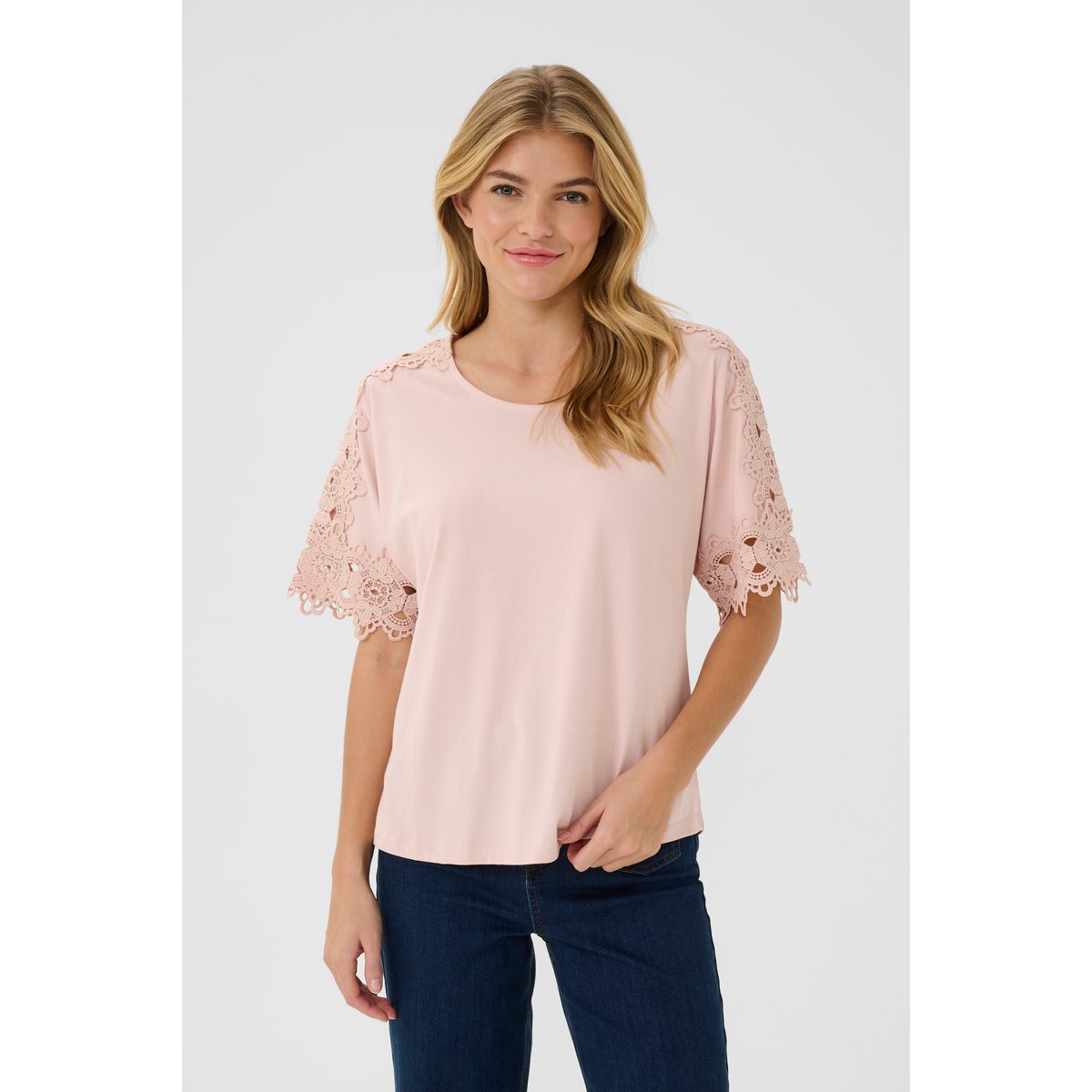 T-shirt rose sepia rose, CREAM