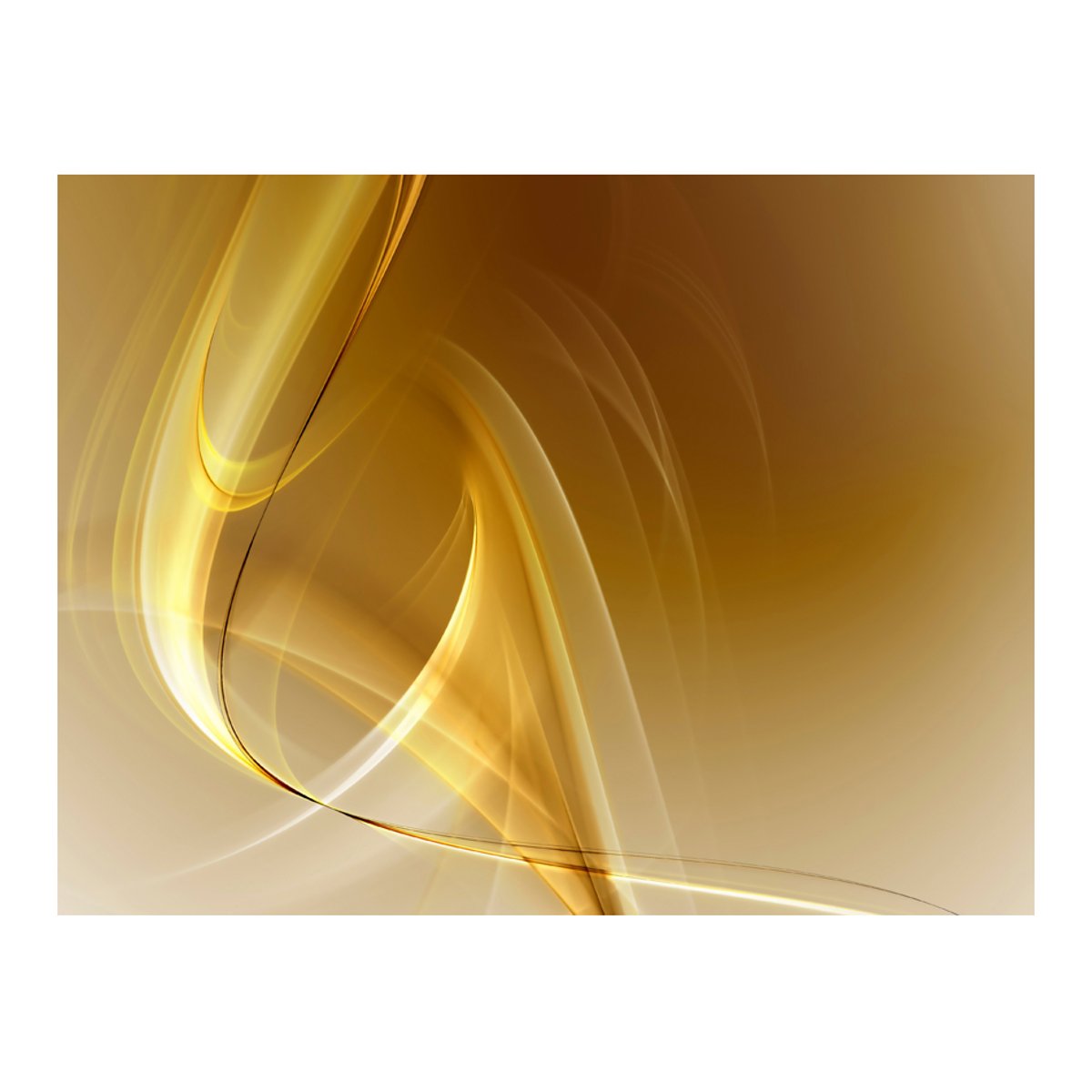 Papier peint intissé panoramique Abstractions Gold fractal background blanc, EDEN